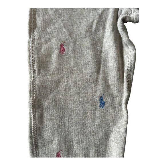 Polo RALPH LAUREN Beige JOGGERS All Over Pony SWEATPANTS - Picture 3 of 5